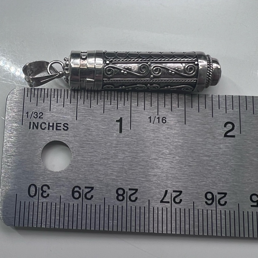 Sterling Silver Poison Pendant with Amethyst - Picture 6 of 6